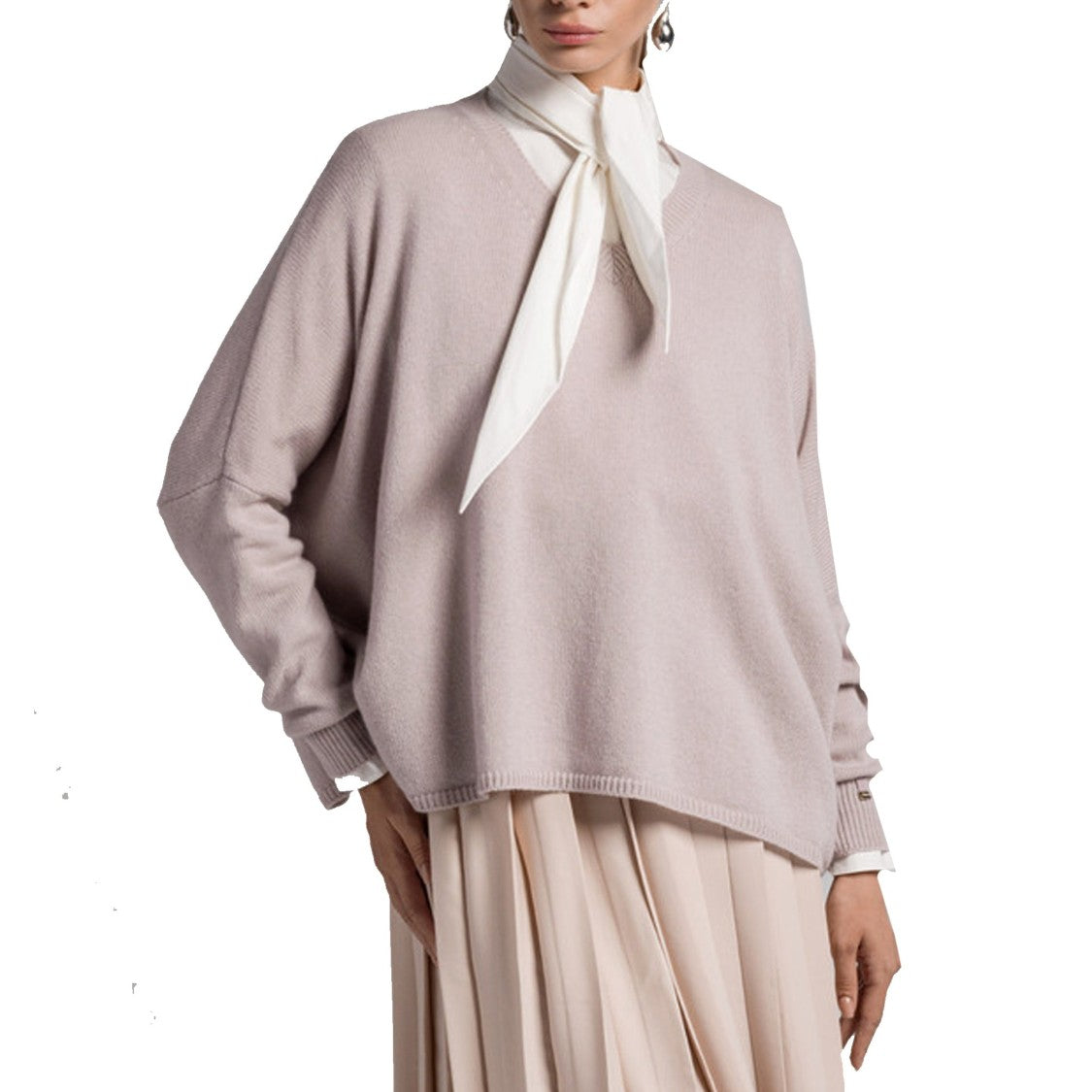 Herno Cashmere Pullover With V Neckline