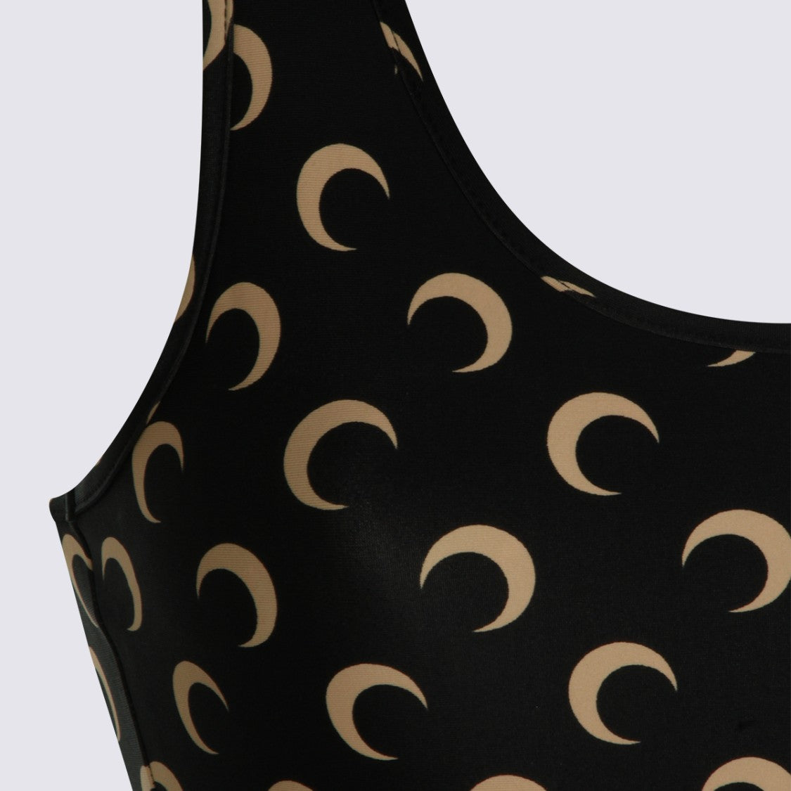 Marine Serre Scoop Neck One-Piece Swimsuit With Crescent Moon Pattern