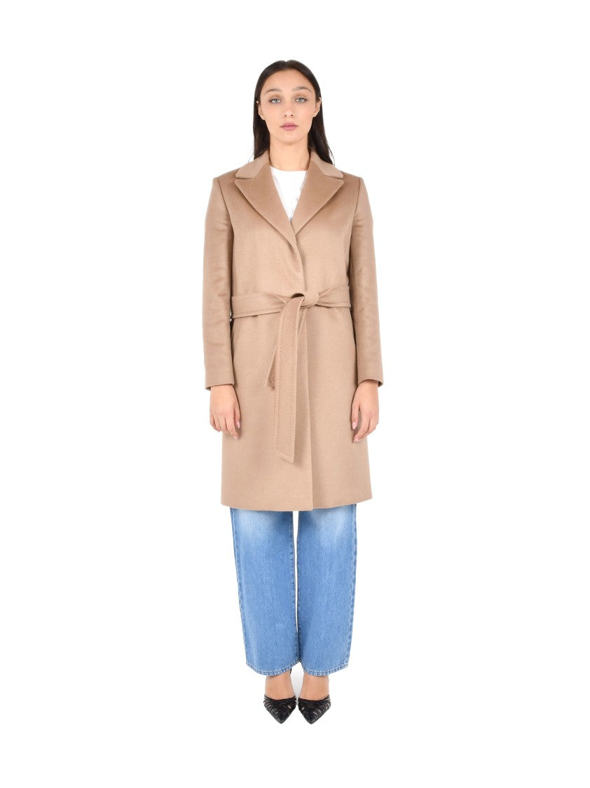 Max Mara Belted Midi Wrap Coat In Sumptuous Cashmere