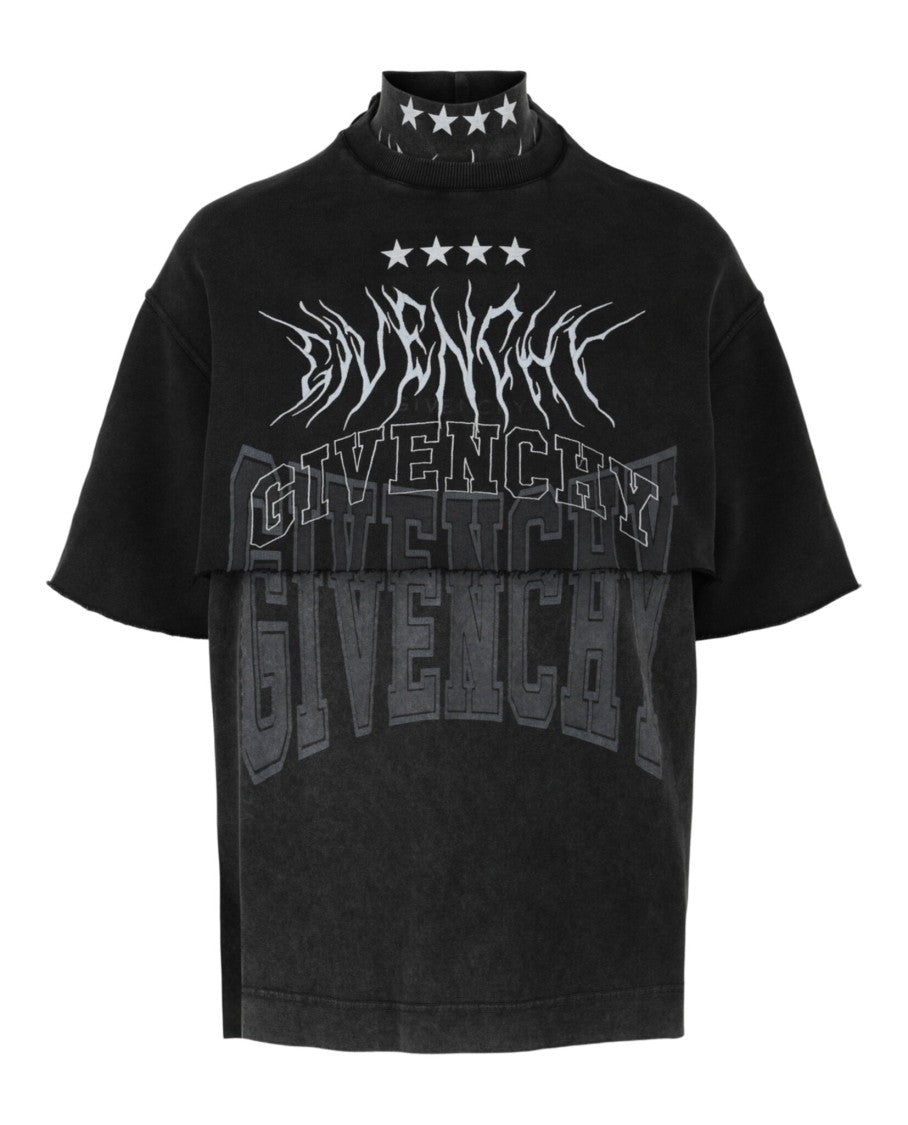 Givenchy Layered Graphic T-Shirt With Balaclava