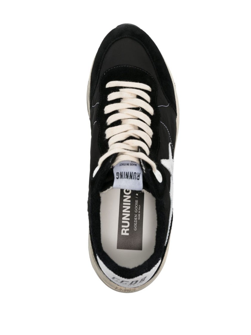 Golden Goose Black Silk And Nylon Suede Sneakers
