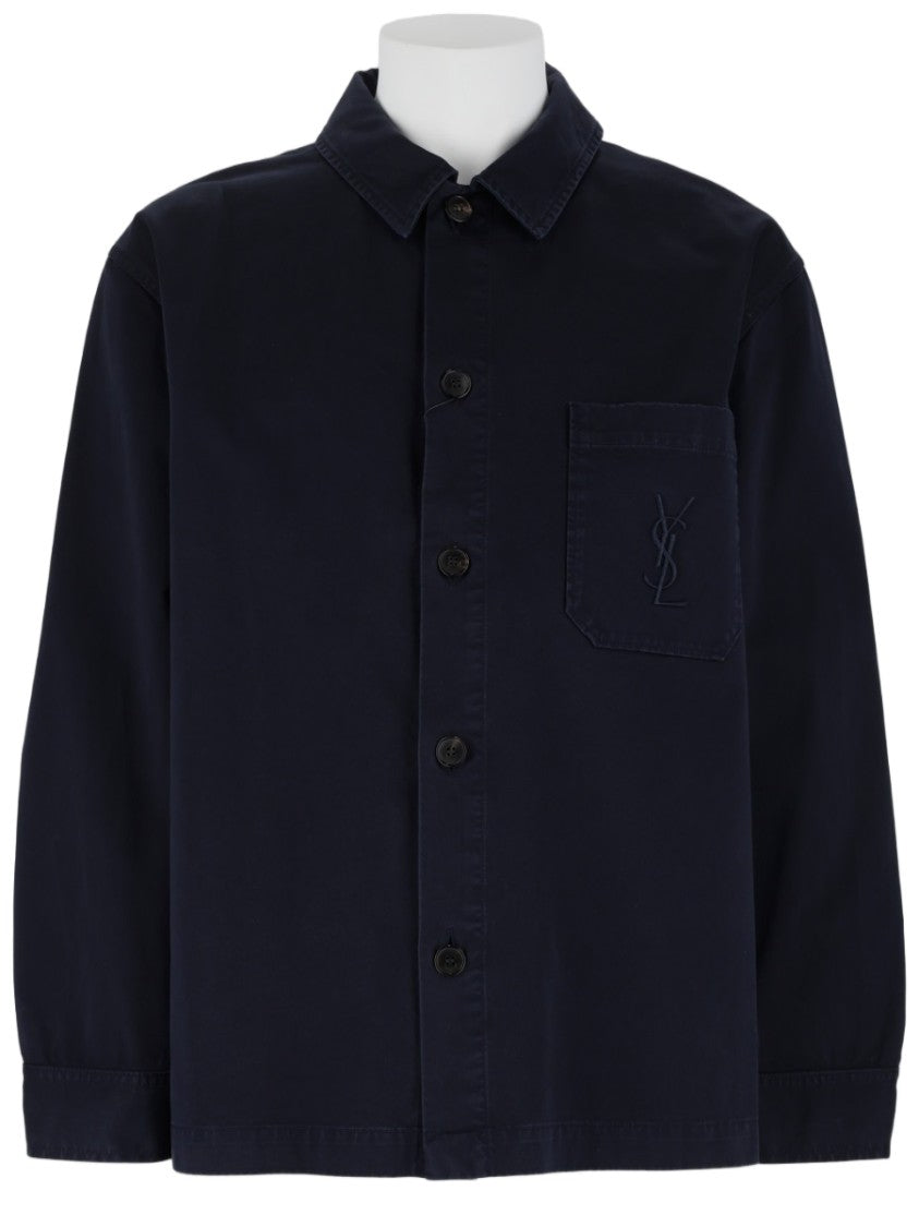 Saint Laurent Cassandre Cotton Overshirt