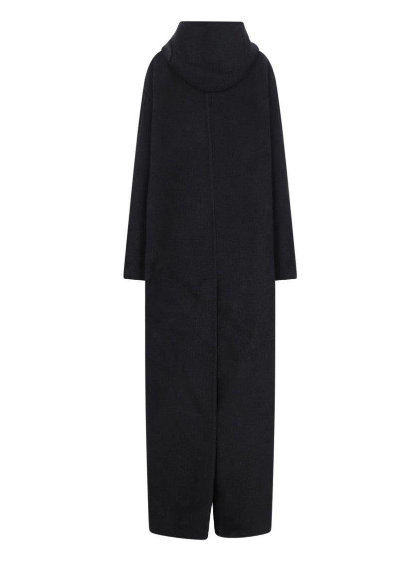 Rick Owens Maxi Hooded Coat – Black