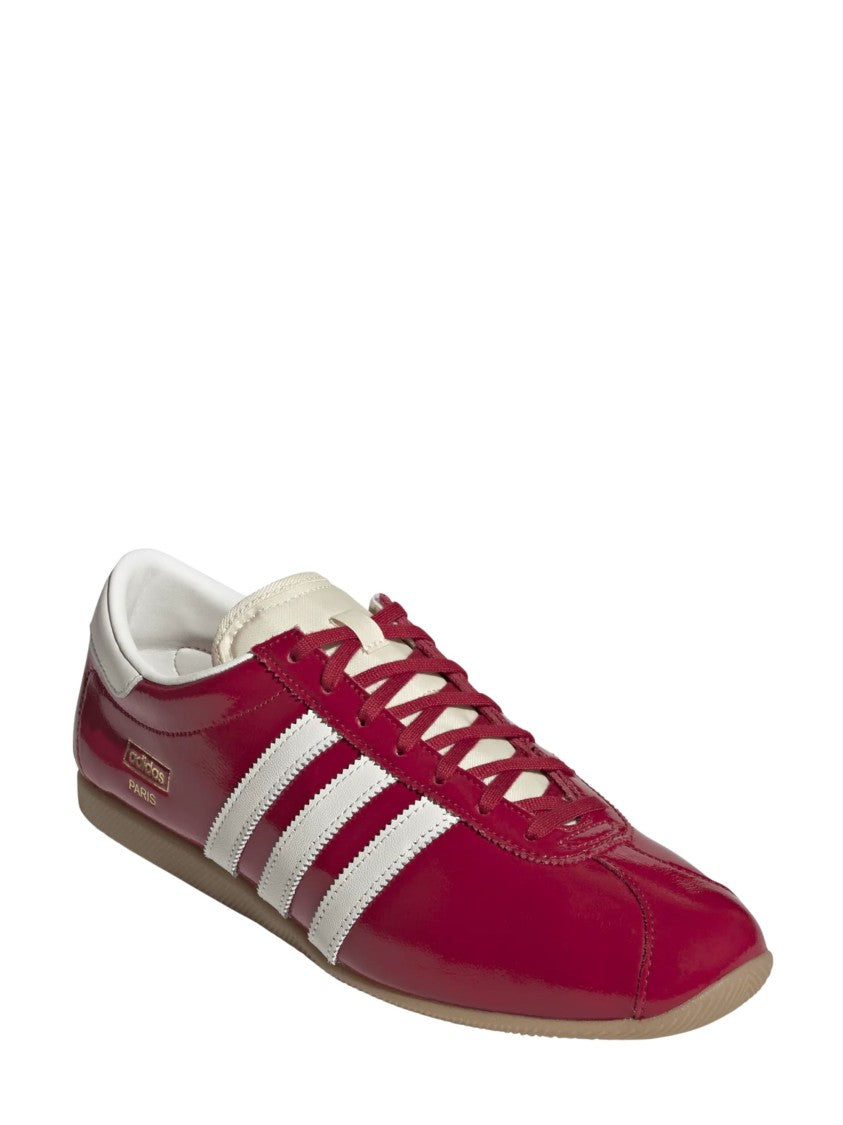 Adidas Glossy Red Sneakers With Contrasting Details