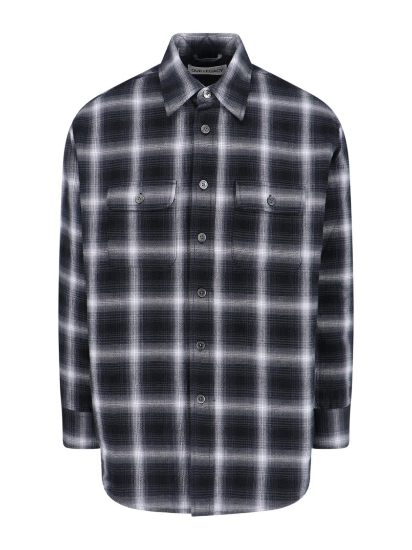 Our Legacy "Moss" Checked Shirt In Multi-Colour Cotton