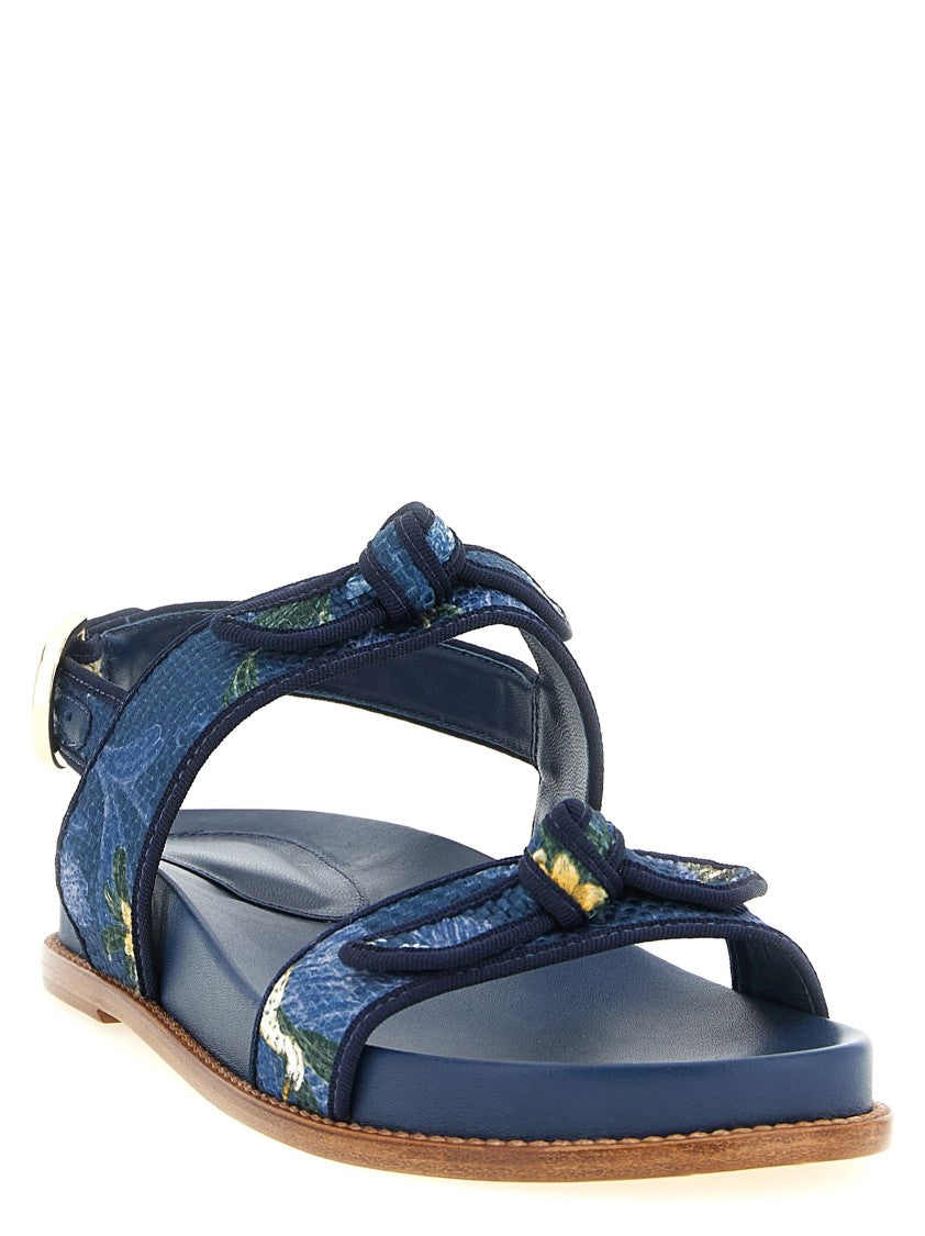 Alexandre Birman A. Birman X Agua 'Grosgrain Raffia Sport' Sandals
