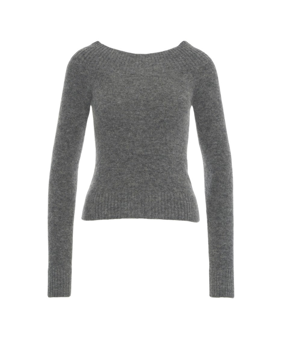 Jucca Fitted Knit Sweater With Boat Neckline