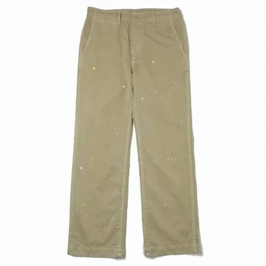 Auralee Straight Fit Casual Pants With Unique Paint Splatter