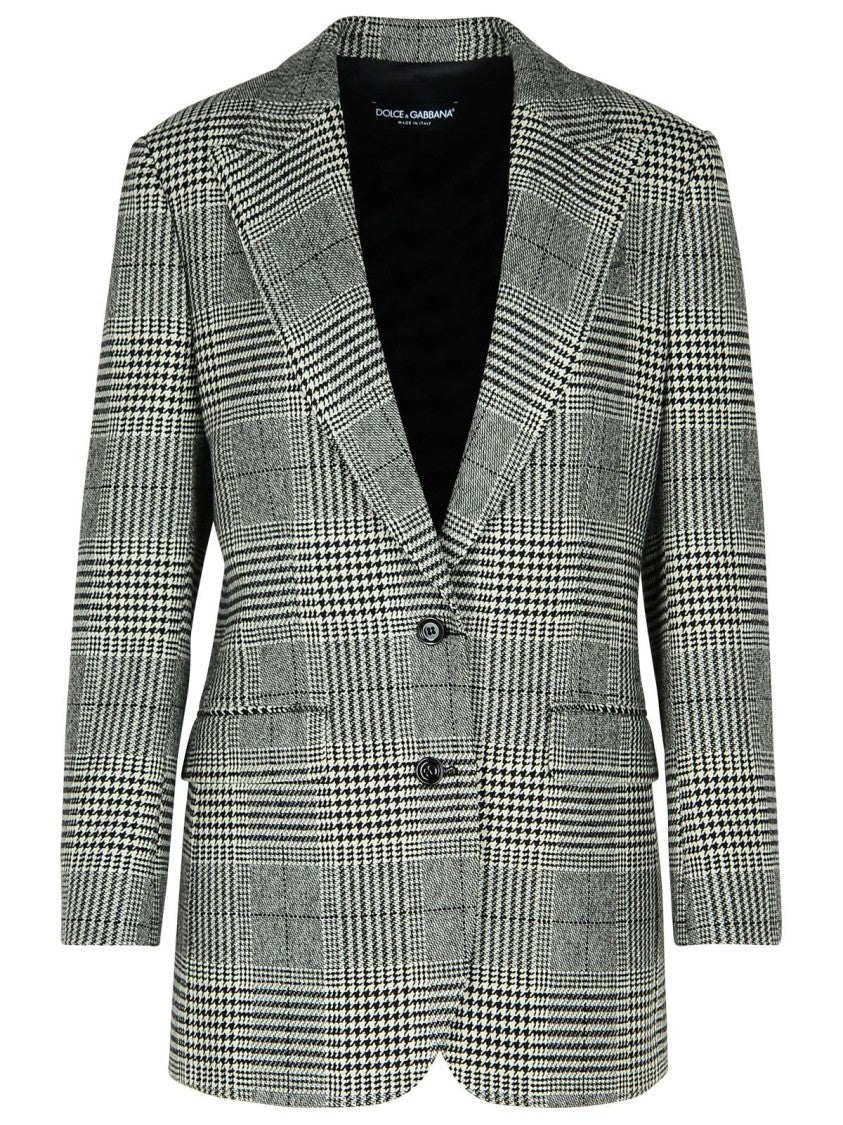 Dolce & Gabbana Grey Virgin Wool Blend Blazer