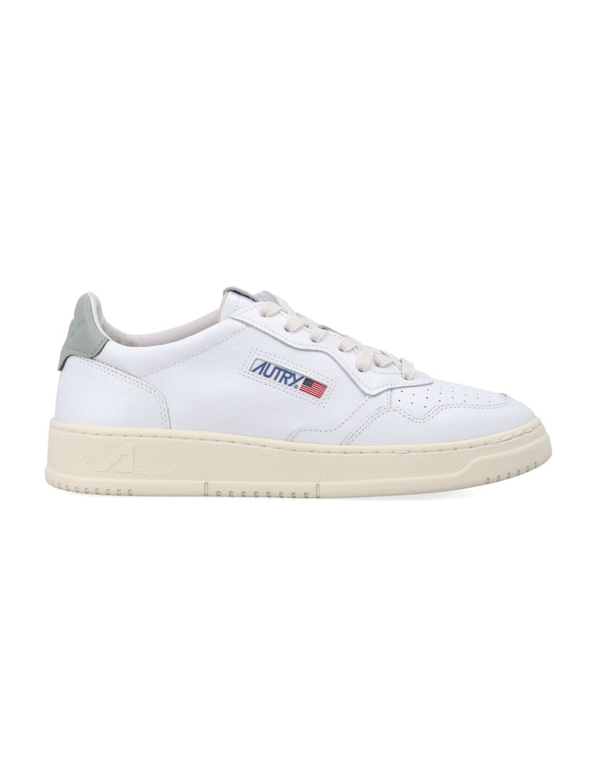 Autry Medalist Leather Low Sneakers White See Grass