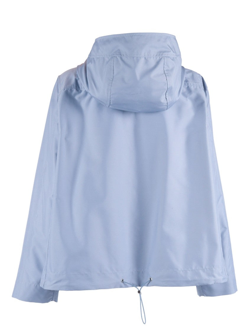Fay Light Blue Hooded Polyester Parka