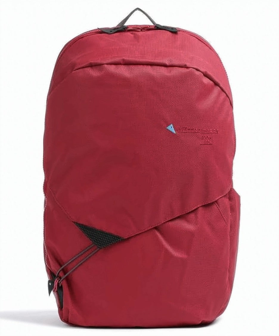 Klattermusen Deep Red Minimalist Backpack With Functional Design