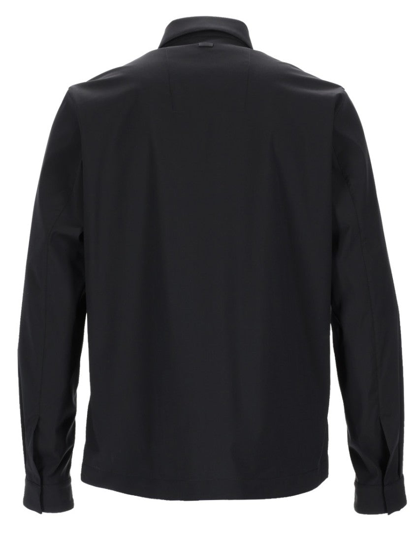 Herno Wool-Blend Minimalist Single Pocket Casual Shirt
