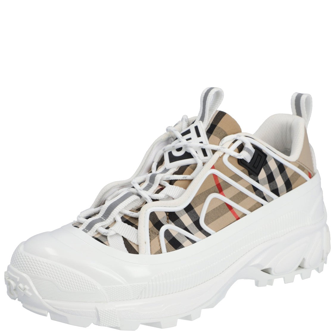 Burberry Arthur Sneakers In Check White