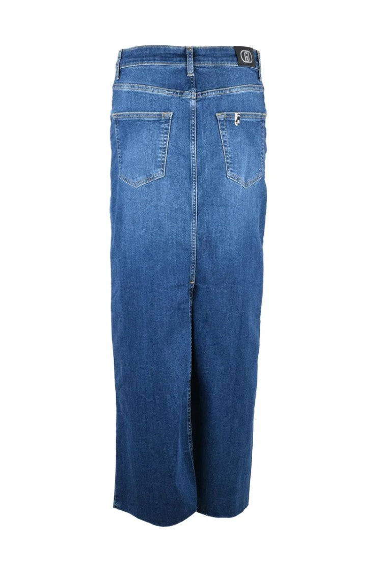 Liu Jo Blue Slit Denim Skirt