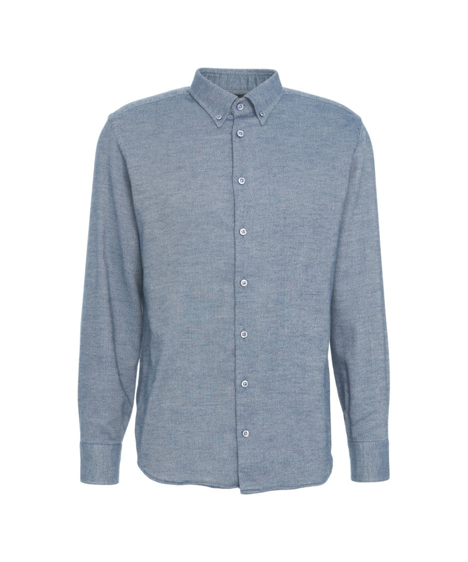 Bastoncino Button-Down Shirt With Rounded Hem And Structured Collar