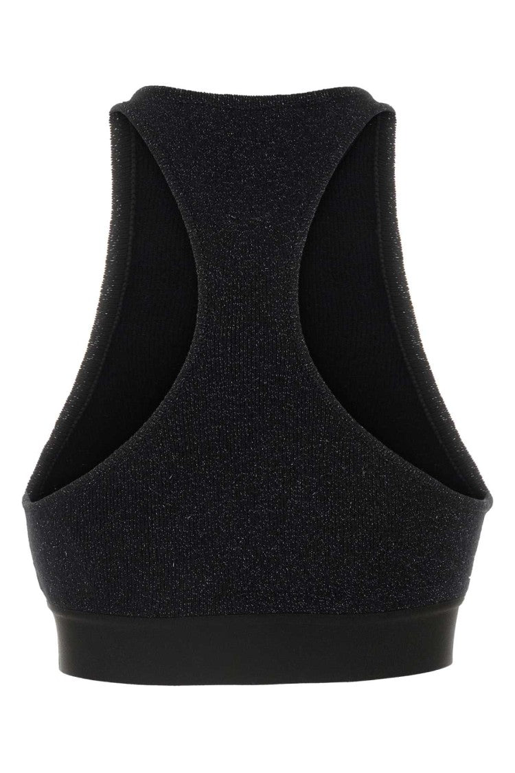 Palm Angels Black Viscose Blend Crop-Top