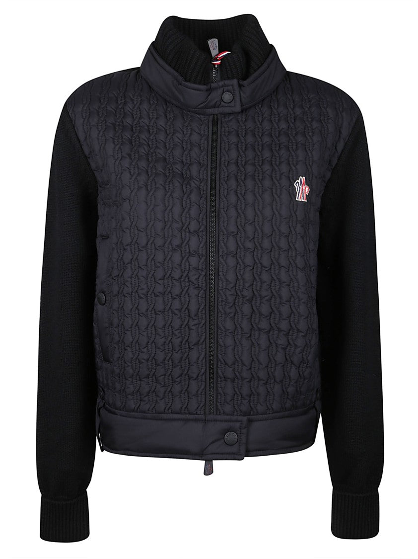 Moncler Grenoble Quilted Front Panel Cardigan