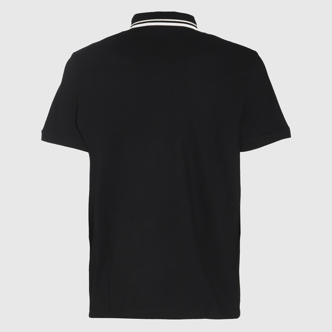 Valentino Black Polo Shirt With Ribbed Collar