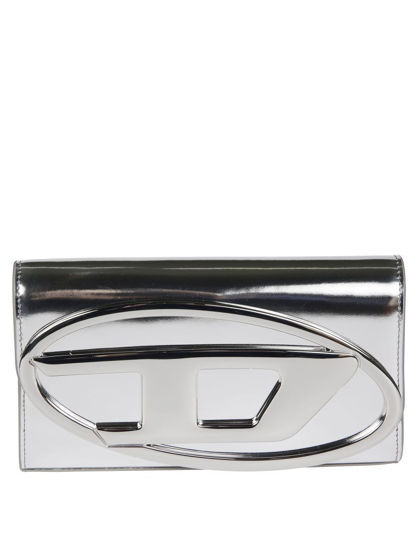 Diesel Metallic Silver Wallet With Detachable Strap