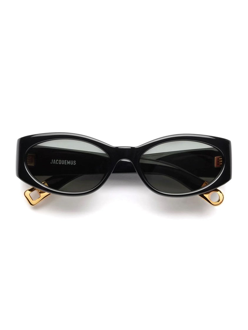 Jacquemus Bold Oval-Shaped Sunglasses With Gold Accents