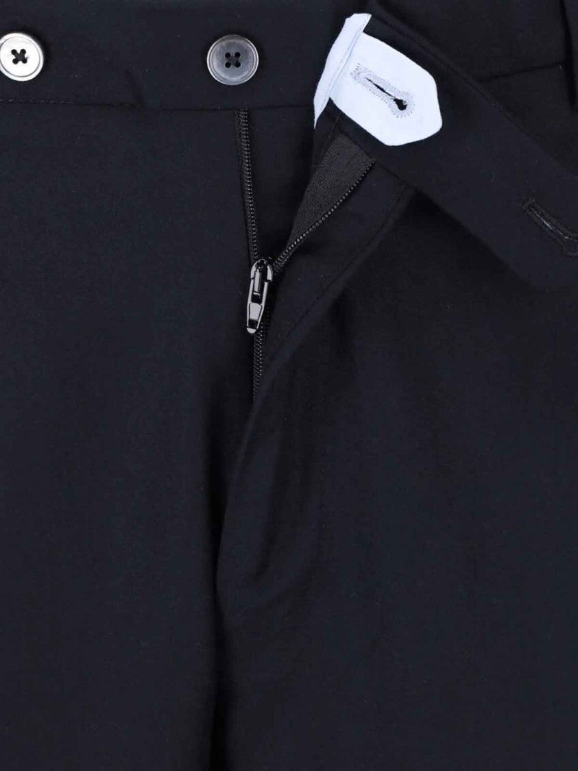 Tombolini Black Virgin Wool Double-Breasted Suit