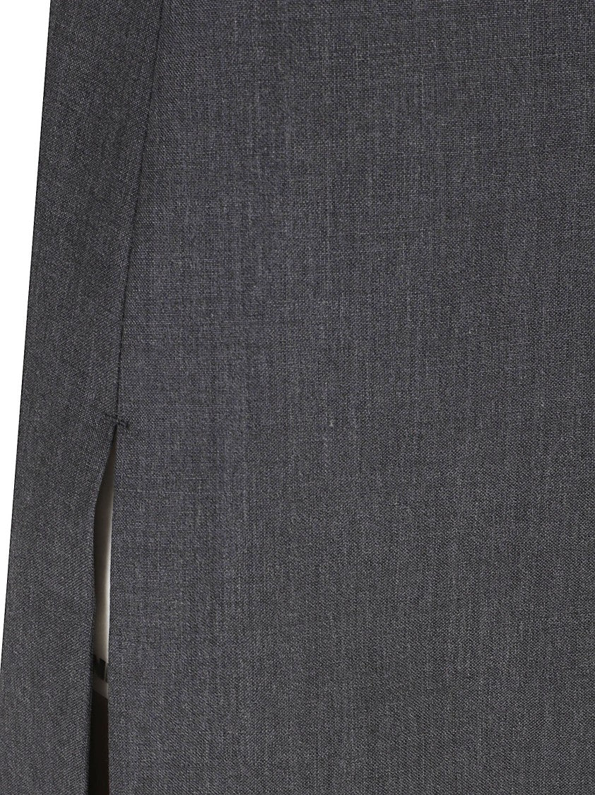 Jil Sander Tailored Midi Skirt With Subtle Back Slit And Concealed Zipper