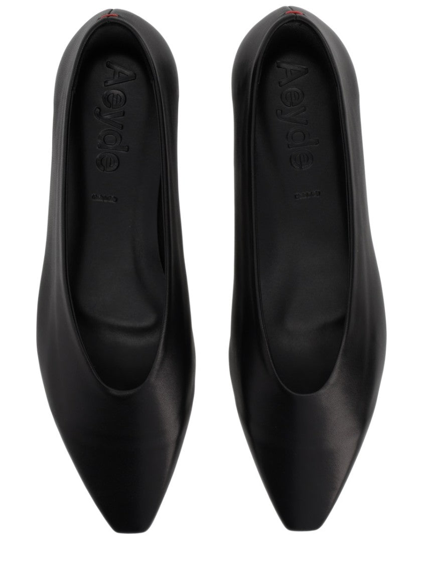 Aeydē Kirsten Pointed-Toe Nappa Leather Flats
