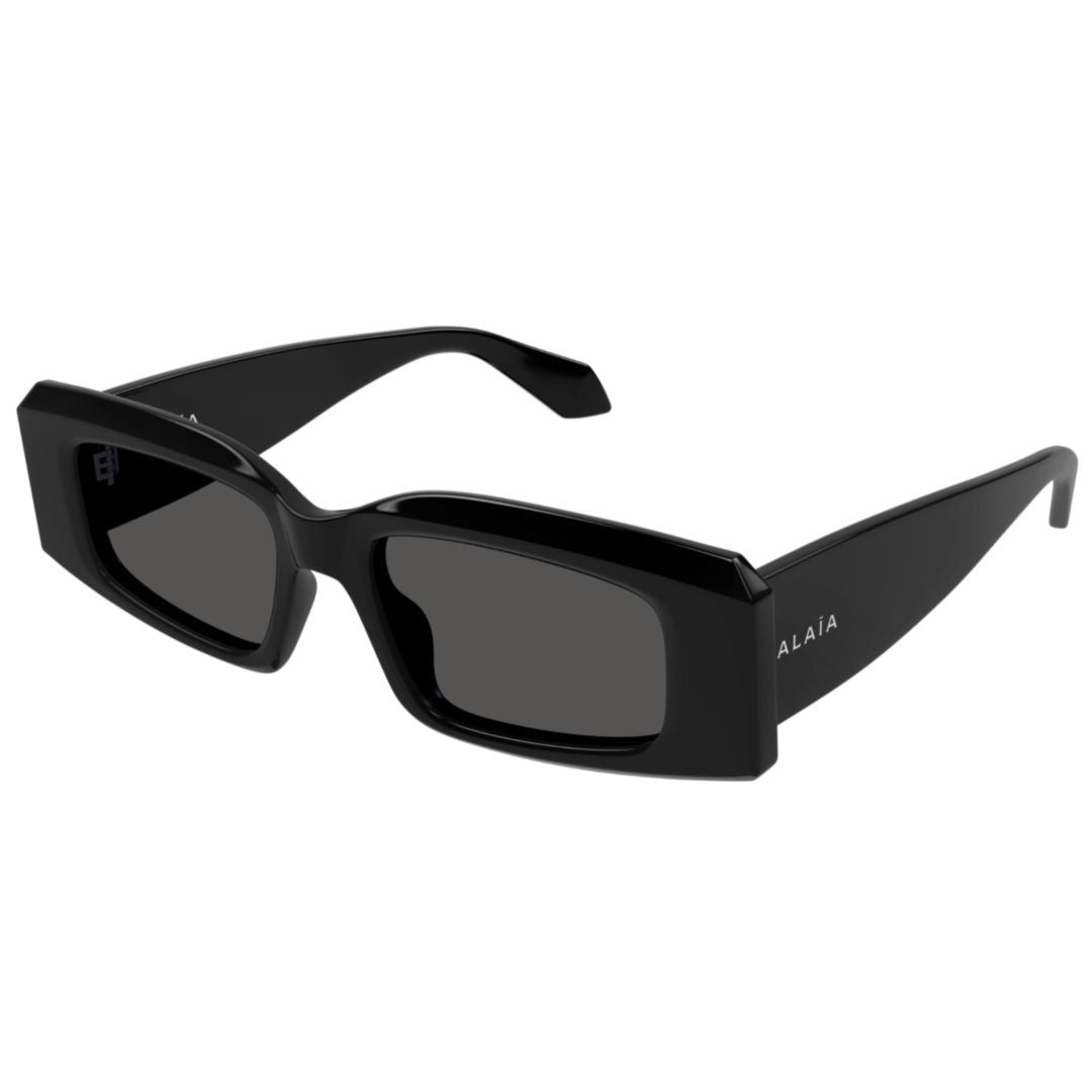 Azzedine Alaïa Bold Black Rectangular Sunglasses With Wide Temples