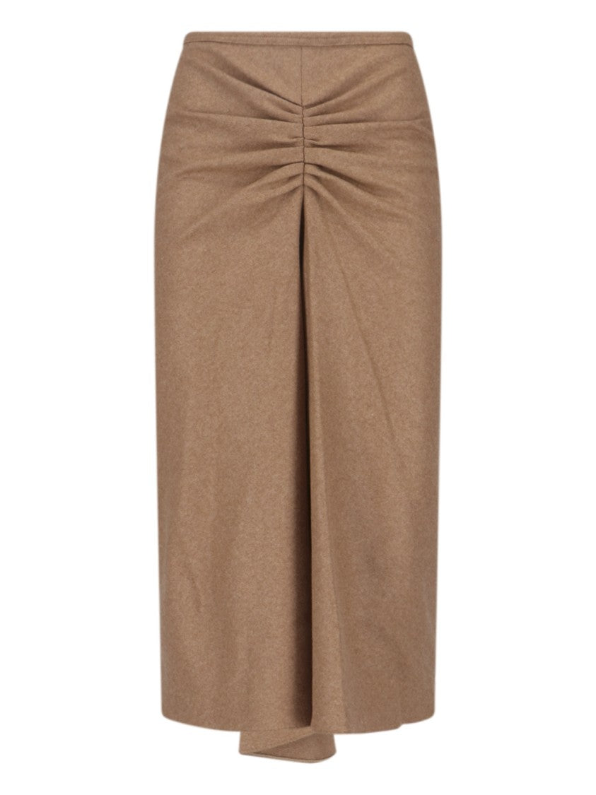 Victoria Beckham Midi Skirt – Brown