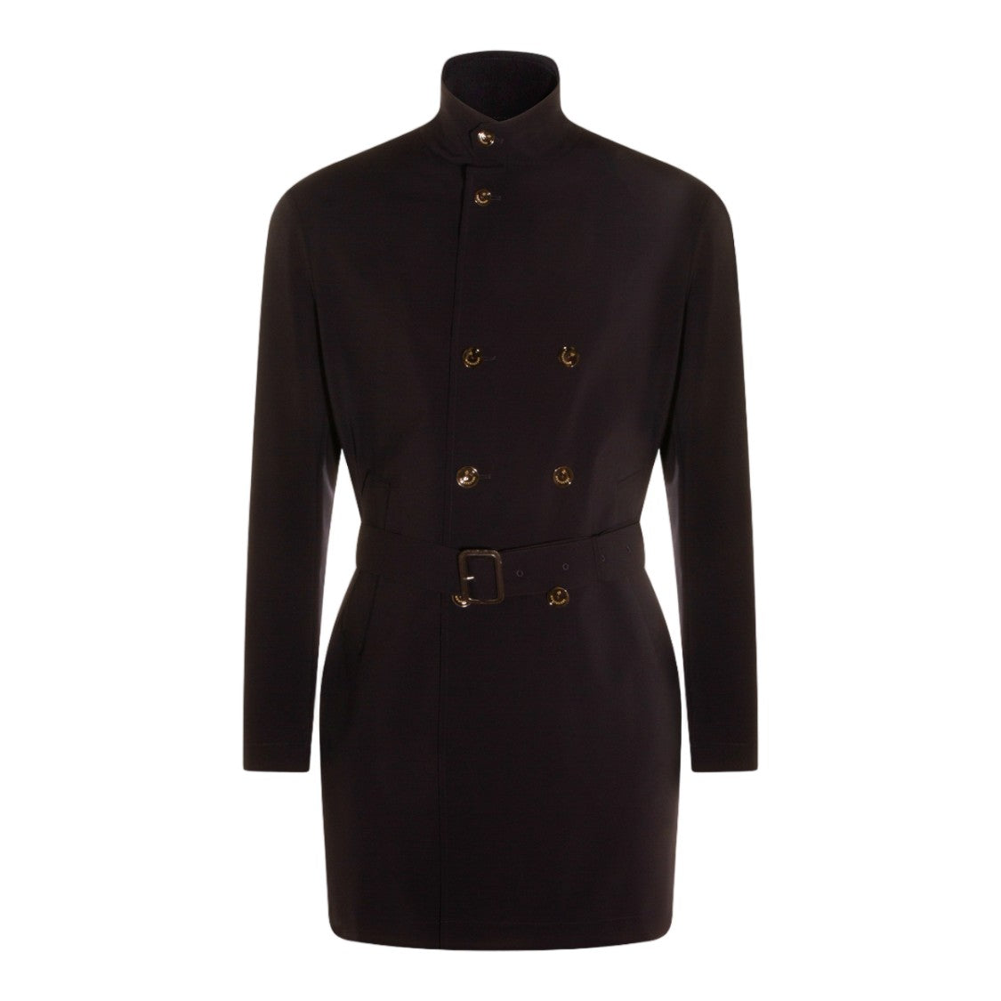 Montecore Tailored Black Jacket With High Stand Collar