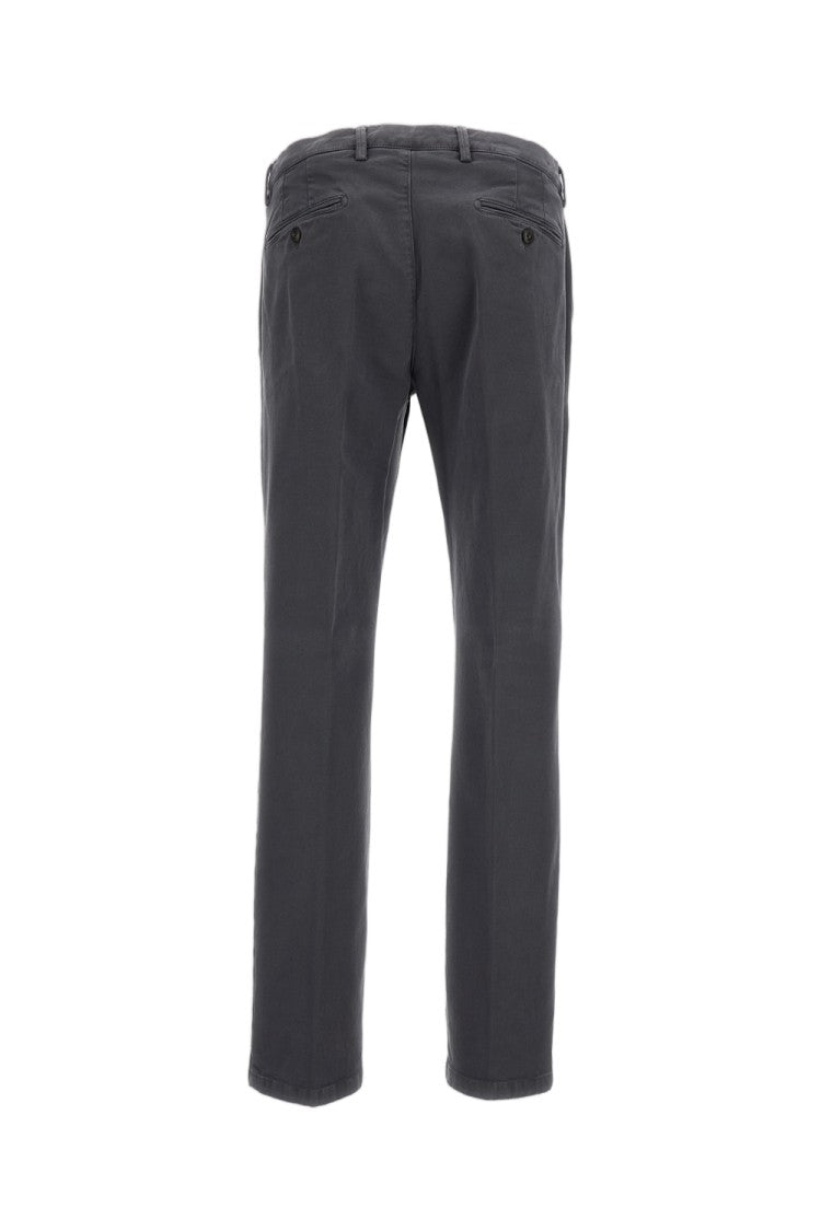 Briglia 1949 Grey Stretch Cotton Straight-Leg Pants