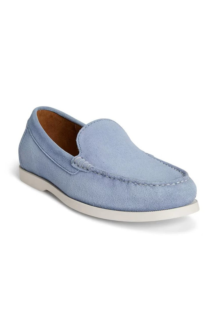 Polo Ralph Lauren Suede Loafers With Moccasin Toe And Detailed Stitching