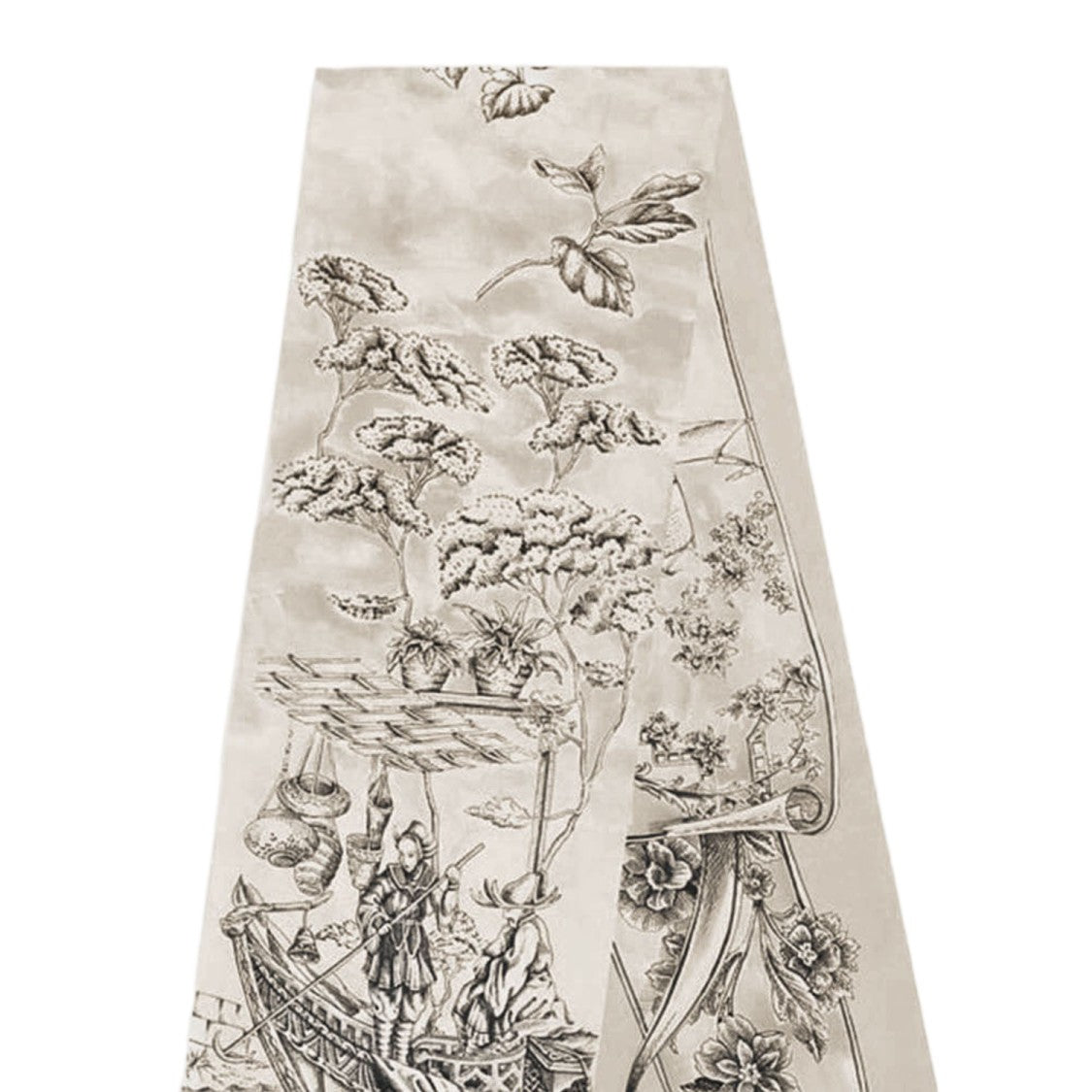 Salvatore Ferragamo Beige Voyage Print Silk Bandeau