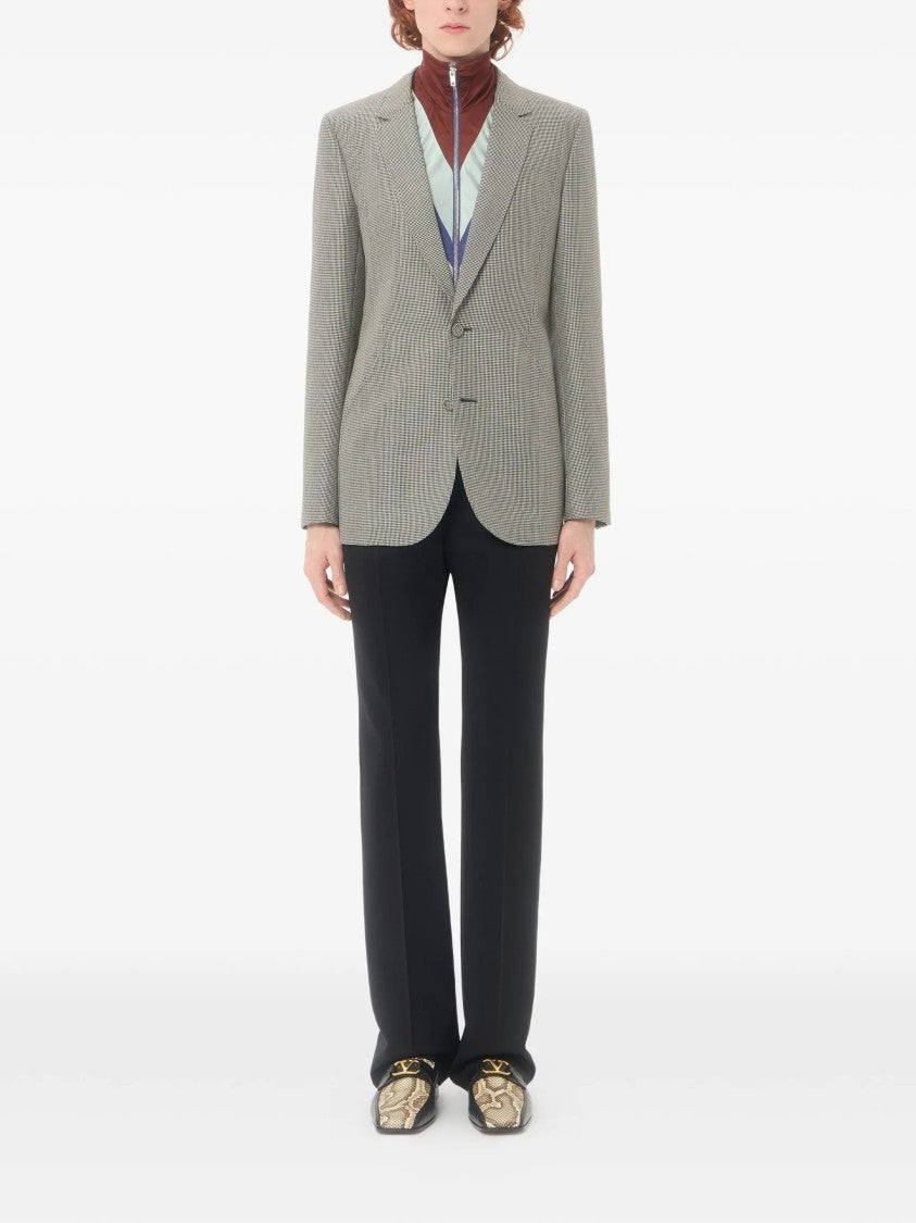 Valentino Black Formalwear Straight-Leg Wool Pants