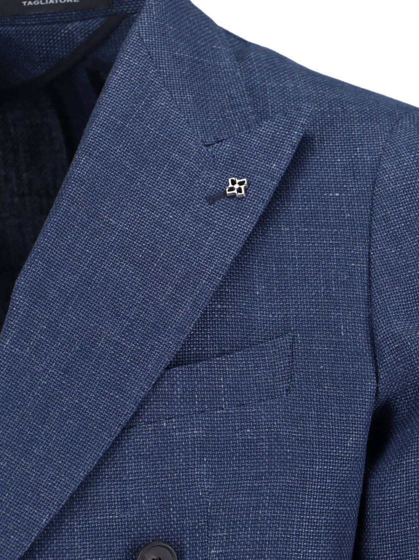 Tagliatore Tailored Black Jacket With Notched Lapel
