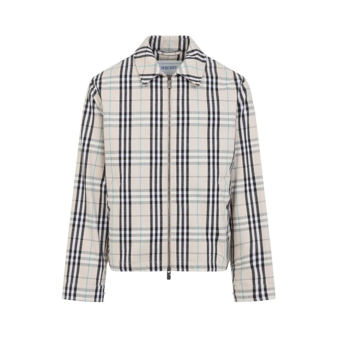 Burberry Classic Plaid Jacket With Structured Collar