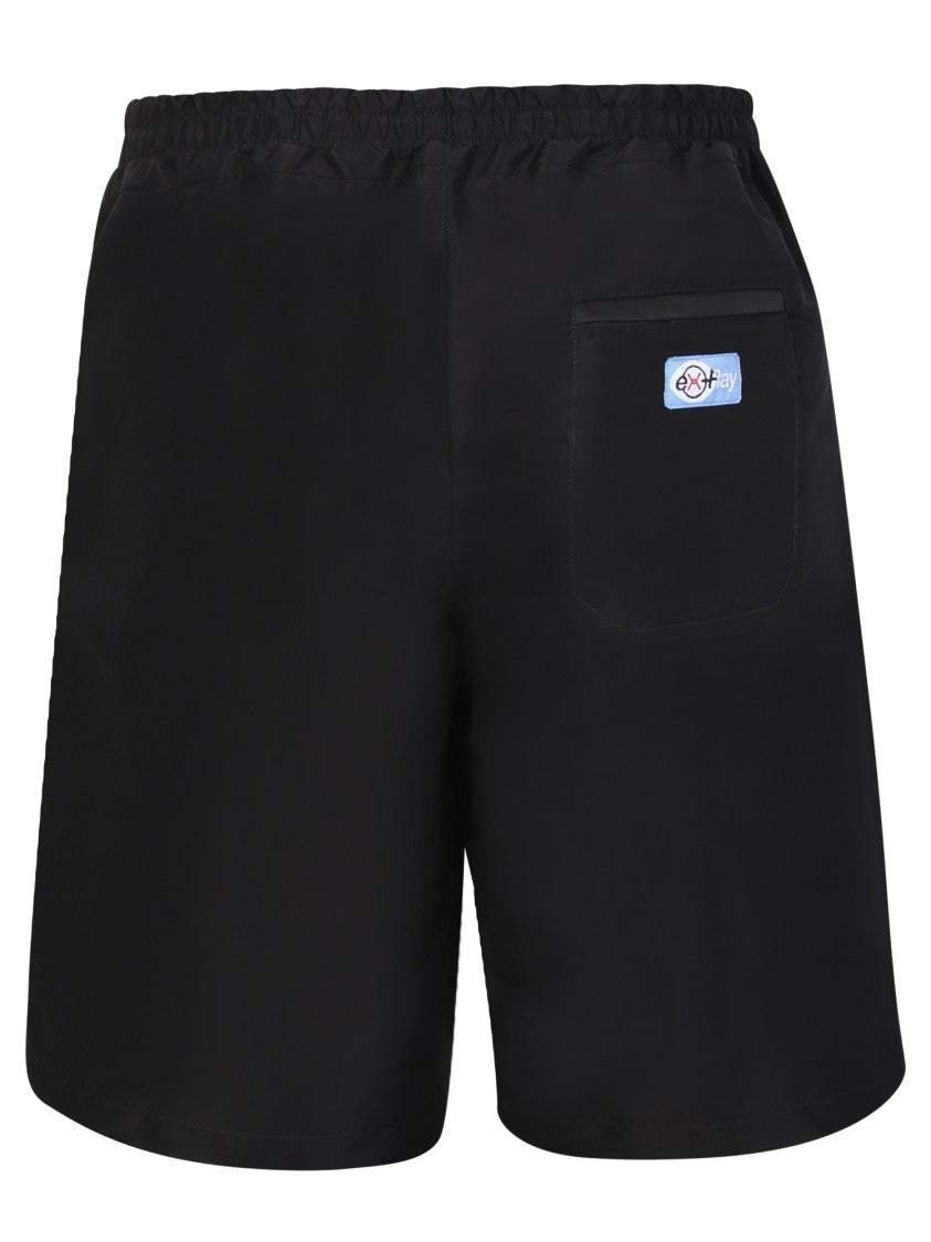 Heron Preston Black Logo Patch Shorts