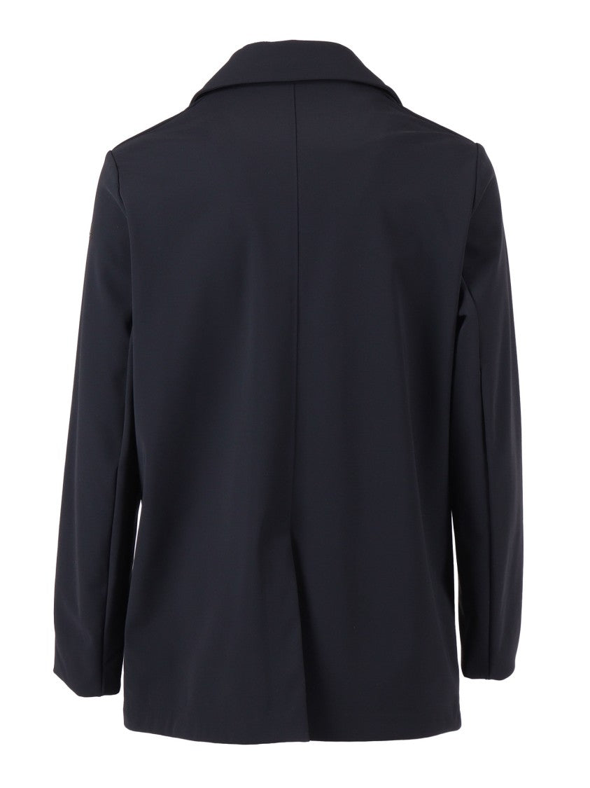 Rrd Thermo Peacoat Jacket With High Collar And Buttoned Closure