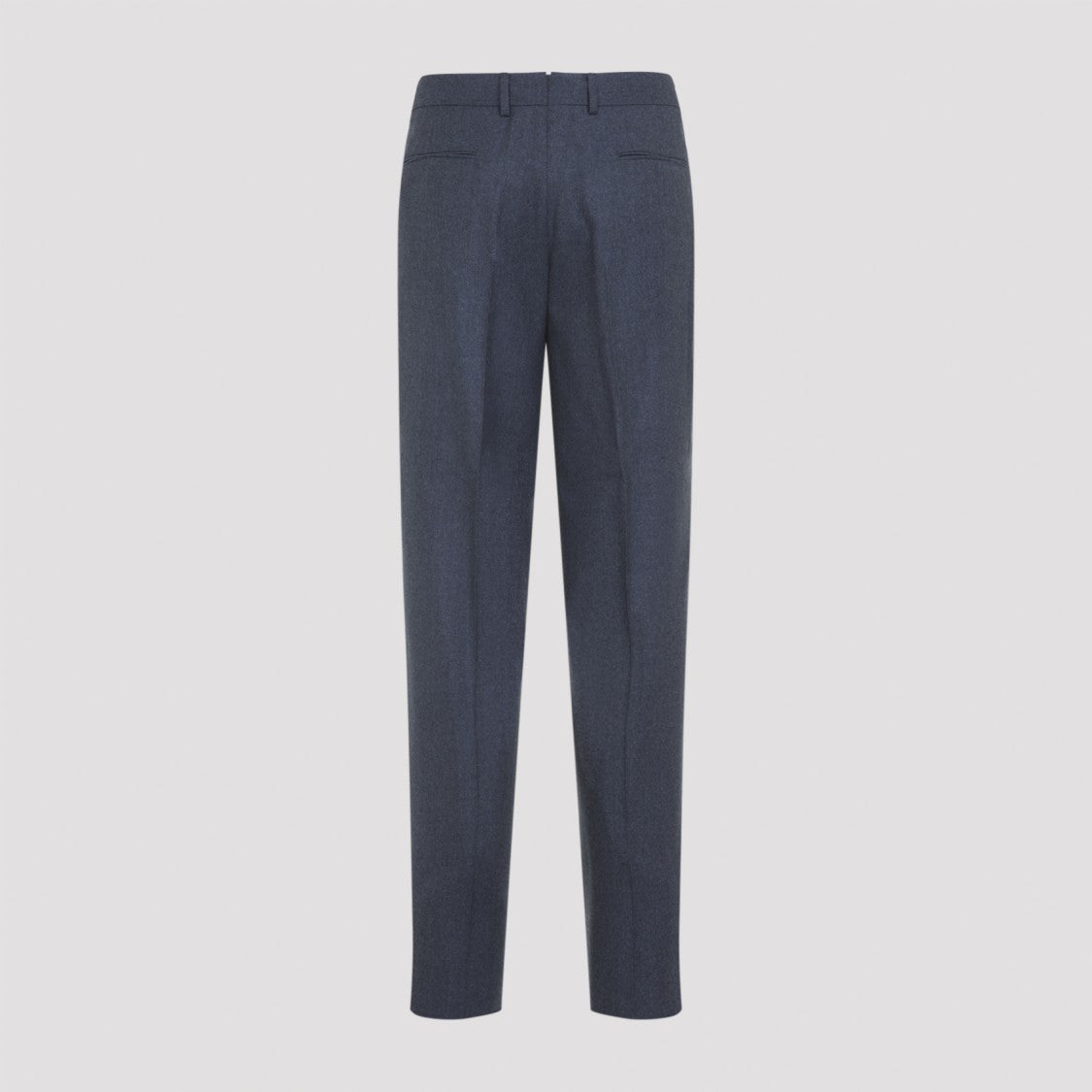 Zegna Medium Blue Wool Flannel Trousers