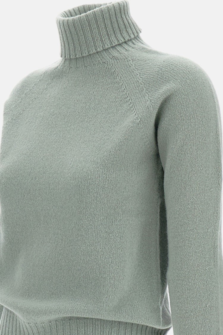 Drumohr Light Green Wool Turtleneck Sweater