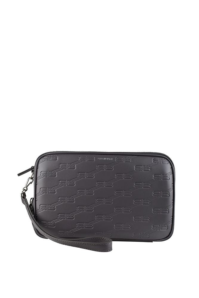 Balenciaga Grey Leather Clutch Bag