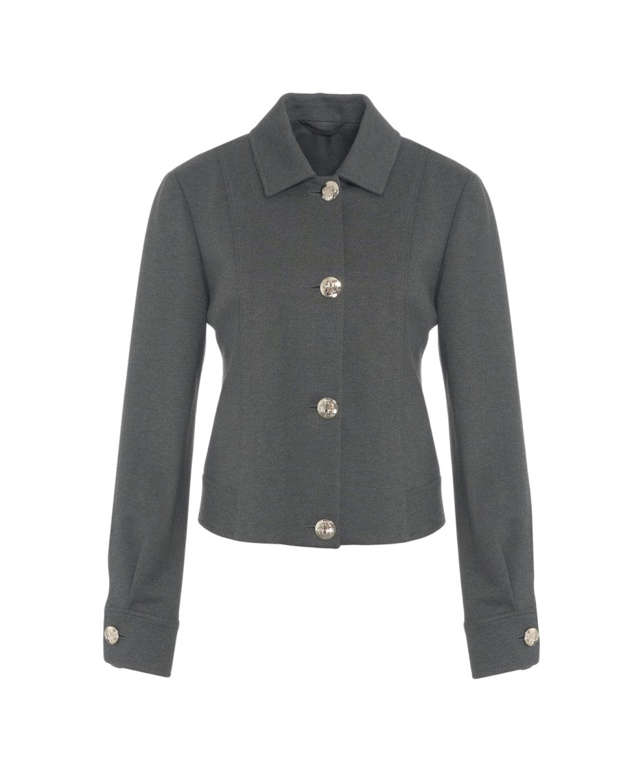 Liu Jo Casual Jacket With Decorative Metallic Buttons