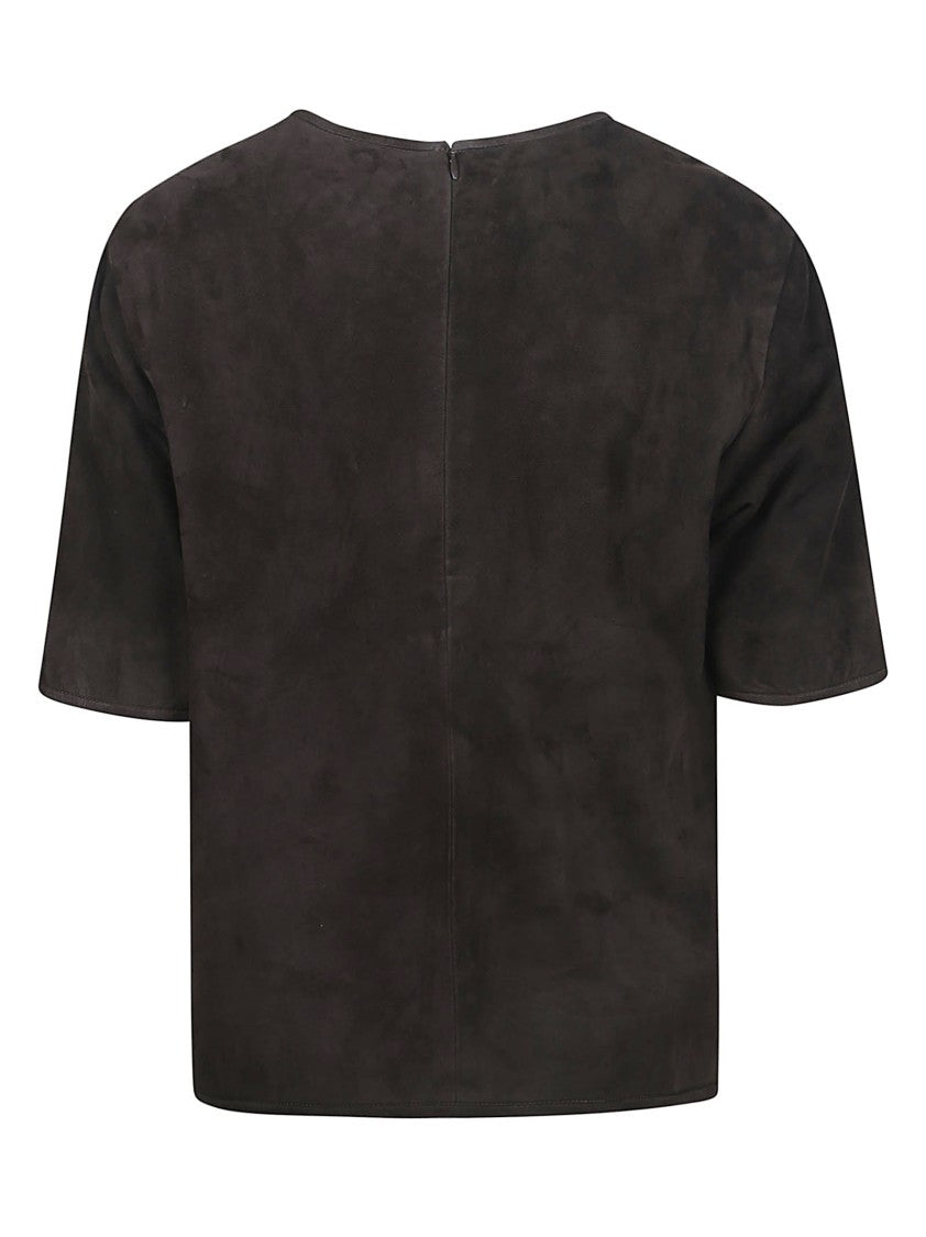 Loulou De Saison Zaida Suede Boxy Tshirt