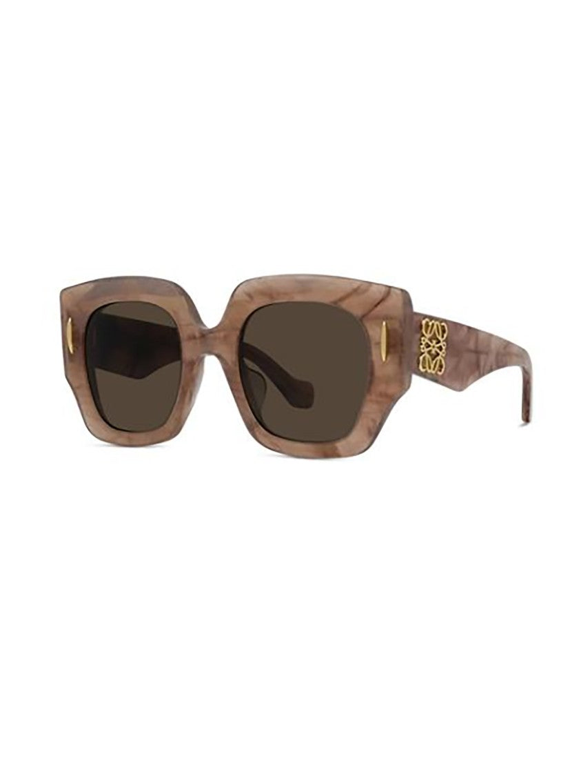Loewe Brown Lw40129u Marbled Acetate Sunglasses