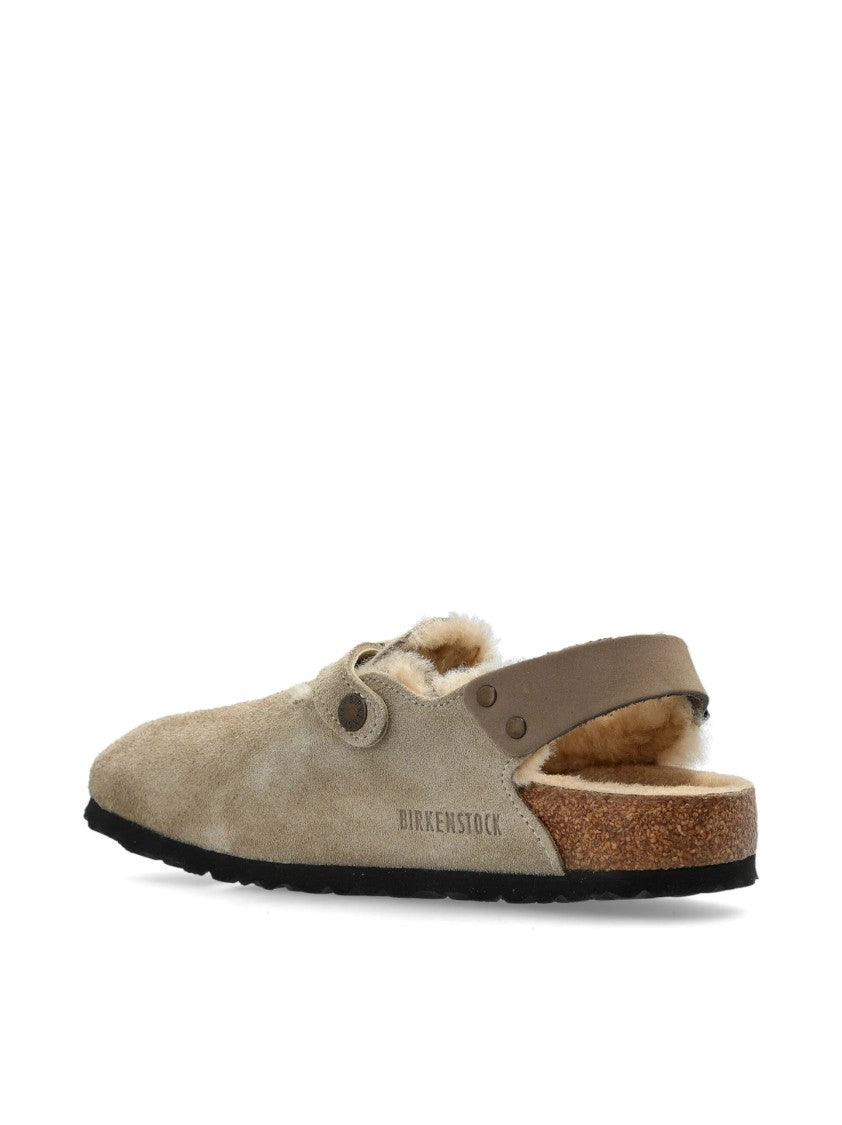 Birkenstock Closed-Toe Suede Sandals With Adjustable Buckle