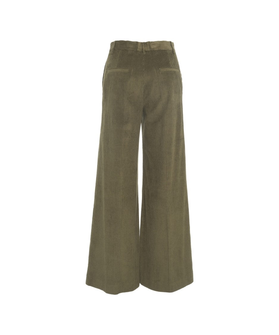 Ottod'ame High-Waisted Flared Trousers