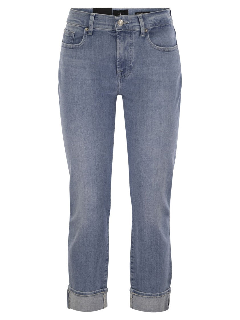 7 For All Mankind Relaxed Skinny Groovy - Medium Waist Boyfriend Jeans