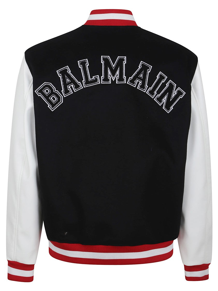 Balmain Varsity Jacket With Embroidered Patches