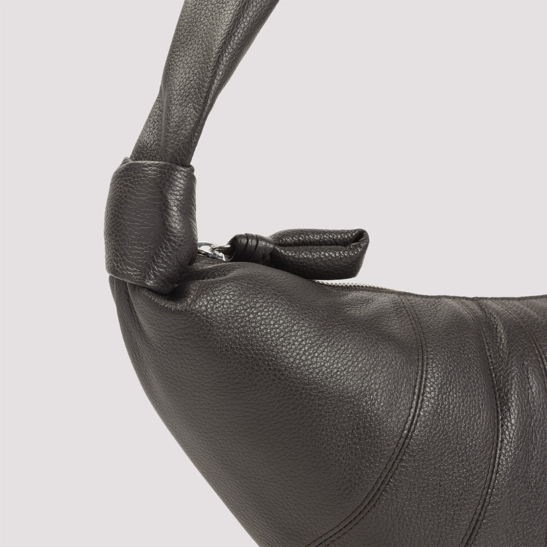 Lemaire Medium Croissant Dark Brown Calf Leather Bag